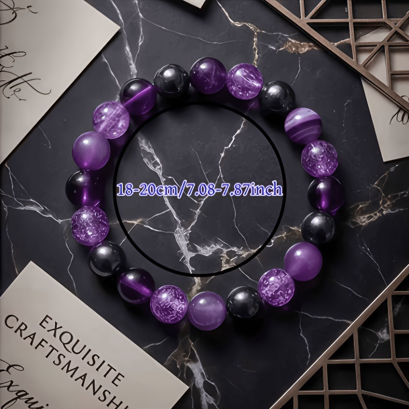 2pcs Natural Striped Agate Bracelet Set — Bohemian Birthstone Gift